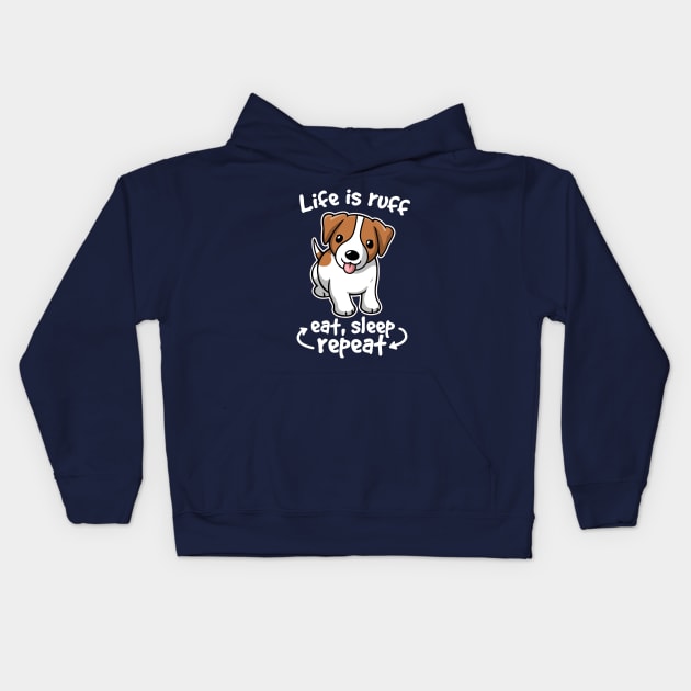 Life is ruff Kids Hoodie by NemiMakeit